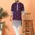 ethnic cotton silk mirror work with floral embroidered detail daman work purple kurta