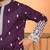 ethnic cotton silk mirror work with floral embroidered detail daman work purple kurta