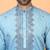 cotton silk ombre mirror work blue kurta
