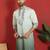 cotton silk ombre mirror work green kurta