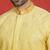 ethnic ombre cotton silk embroidered thread work yellow kurta