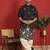 ethnic cotton silk detail daman work animal embroidered black kurta