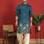 ethnic cotton silk detail daman work animal embroidered blue kurta