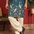 ethnic cotton silk detail daman work animal embroidered blue kurta