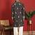 ethnic cotton silk multi embroidered detailed daman work green kurta