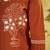 Orange pure cotton embroidered co-ord set