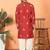 ethnic cotton silk multi embroidered detailed daman work red kurta
