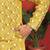 ethnic cotton silk embroidered thread work mustard kurta