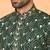 ethnic cotton silk embroidered thread work olive green kurta