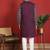 ethnic cotton silk embroidered thread work wine kurta
