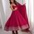 Rani pink roman silk chanderi anarkali suit set
