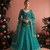 Teal Blue Net Embroidered Wedding-Wear Reception Lehenga Choli For Women's