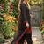 Red crape silk farshi salwar suit with organza dupatta