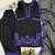 Purple crape silk farshi salwar suit with organza dupatta