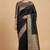 Black Colour Semi Silk Banarasi Saree with  plain anchal border  work