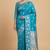 Skyblue Semi Silk Banarasi Saree With  Floral Zari Work