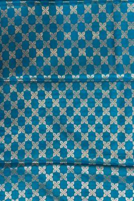 Skyblue Semi Silk Banarasi Saree With  Floral Zari Work 5
