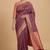 Rosegold Semi Silk Banarasi Saree With Floral Zari Work