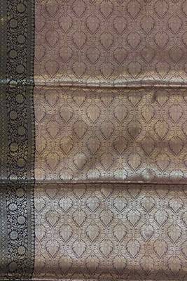 Fusia Pink Semi Silk Banarasi Saree With Floral Zari Work 5