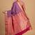 Lavender Semi Silk Banarasi Saree With Floral Zari Booti Work