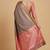 Light Brown Semi Silk Banarasi Saree With Floral Zari Booti Work