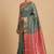 Seagreen Semi Silk Banarasi Saree With Floral Zari Booti Work