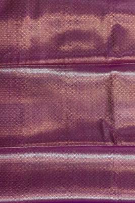 Purple Semi Silk Banarasi Saree With Plain Anchal Border Work 5