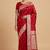 Red Semi Silk Mashru Banarasi Saree With Silver Zari Booti Work