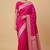 Ranipink Semi Silk Mashru Banarasi Saree With Silver Zari Booti Work