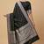 Black Semi Silk Mashru Banarasi Saree With Silver Zari Booti Work