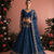 Blue Butterfly Net fabric with Embroidered, Resham, Sequence, Thread work Lehengas For Your Wedding Look