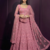 Pink butterfly net fabric with embroidered, resham, sequence, thread work lehengas for your wedding look