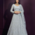 Light Sky butterfly net fabric with embroidered, resham, sequence, thread work lehengas for your wedding look