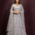 Grey butterfly net fabric with embroidered, resham, sequence, thread work lehengas for your wedding look