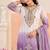 Designer purple ombre straight suit for women with hand embroidery