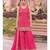 Pink bandhani printed heavy emrboidery worked sharara suit ethnic wear