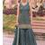 Teal bandhani printed heavy emrboidery worked sharara suit ethnic wear