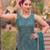 Teal bandhani printed heavy emrboidery worked sharara suit ethnic wear