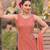 Orange bandhani printed heavy emrboidery worked sharara suit ethnic wear