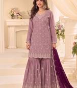 Designer pink 3 piece salwar suit for women indian wear