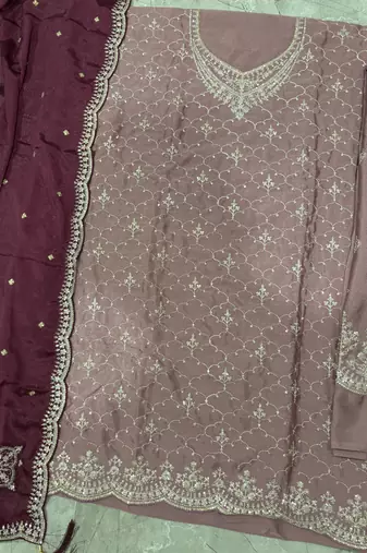 Designer pink 3 piece salwar suit for women indian wear
