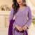 Designer lilac 3 piece salwar suit for women indian wear