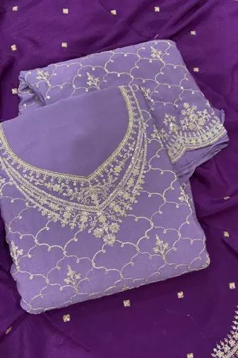 Designer lilac 3 piece salwar suit for women indian wear