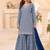 Designer baby blue 3 piece salwar suit for women indian wear