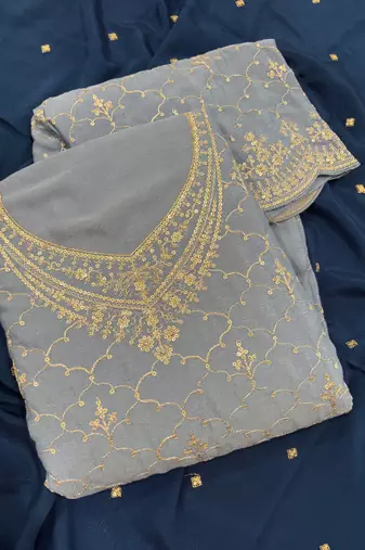 Designer baby blue 3 piece salwar suit for women indian wear