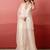White zari & cut dana handwork georgette kurta palazzo set with dupatta for women