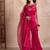 Magenta handwork georgette sharara kurta set with dupatta for women