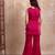 Magenta handwork georgette sharara kurta set with dupatta for women