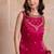 Magenta handwork georgette sharara kurta set with dupatta for women