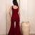 Maroon solid velvet sharara set with choker dupatta for women